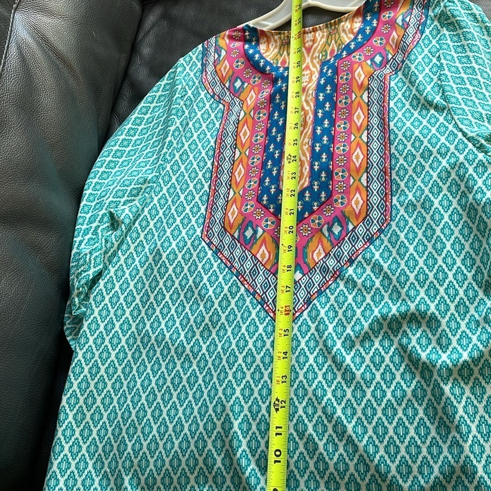 Urban CoCo Tunic Mini Dress Size XL Multicolored BohoStyle Ethnic Inspired Print - Picture 12 of 12